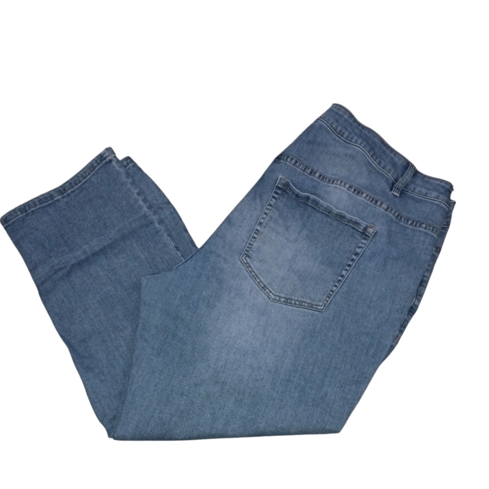 Lane Bryant "Roll The Cuff" Plus Size High Rise Straight Crop Jeans Size 26